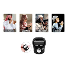 Electronic Finger Counter, Resettable Hand Tally, 5 Digit Number and LCD Electronic Digital Display, Handheld Clicker Counting 6pcs Set