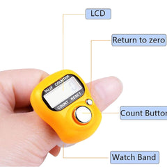 Electronic Finger Counter, Resettable Hand Tally, 5 Digit Number and LCD Electronic Digital Display, Handheld Clicker Counting 6pcs Set