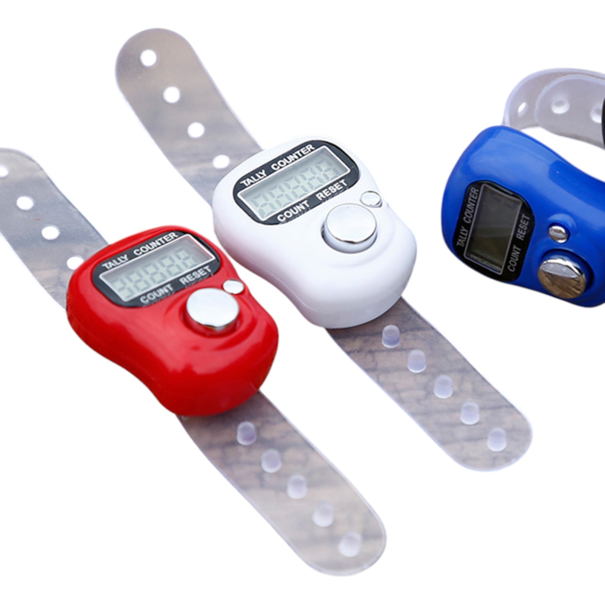 Electronic Finger Counter, Resettable Hand Tally, 5 Digit Number and LCD Electronic Digital Display, Handheld Clicker Counting 6pcs Set