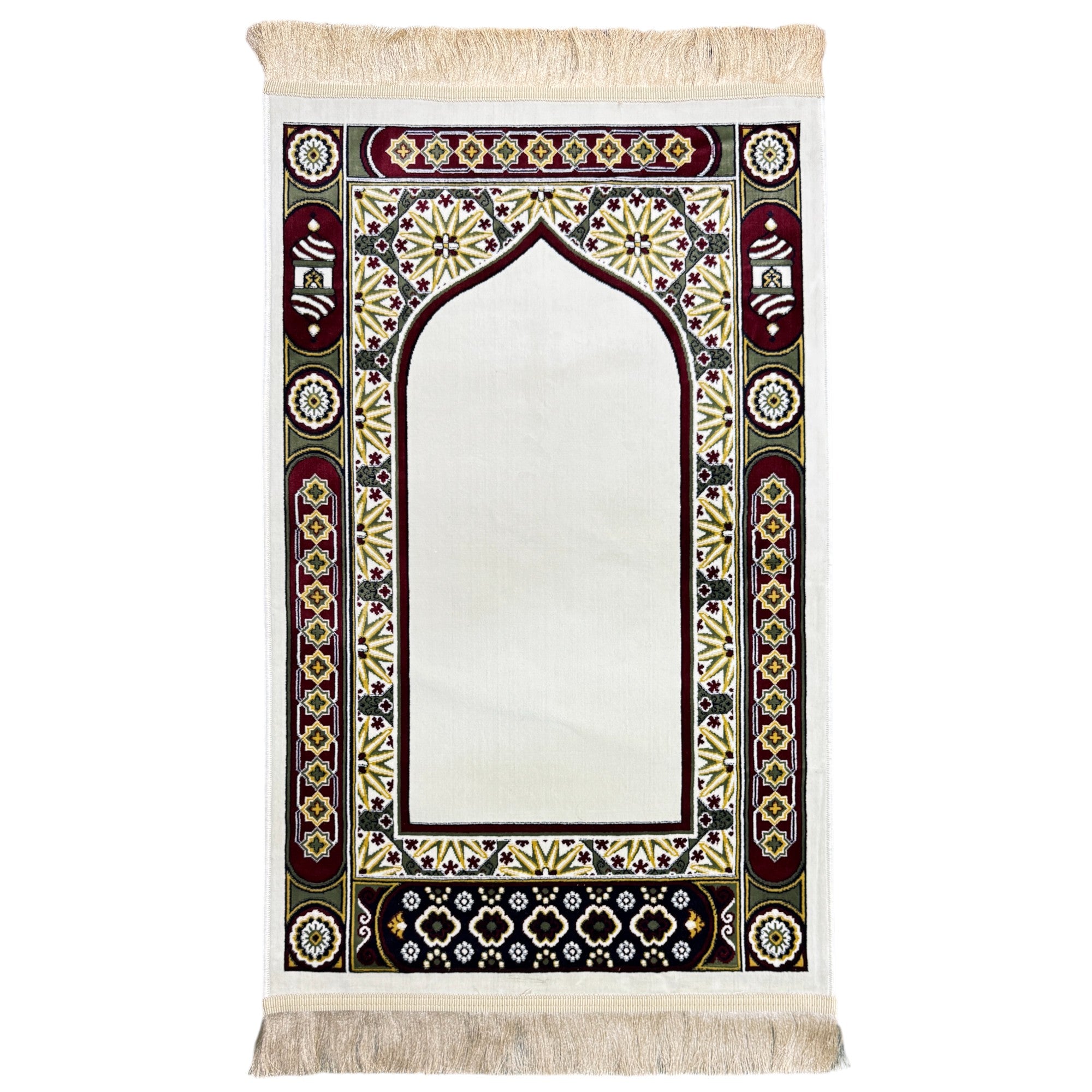 Islamic Prayer Rug/Janamaz – Soft Velvet Prayer Mat with Traditional & Kaaba Designs, Lightweight, Comfortable, Made in Turkey (70 x 110 cm) (Navy Blue-Kabah)