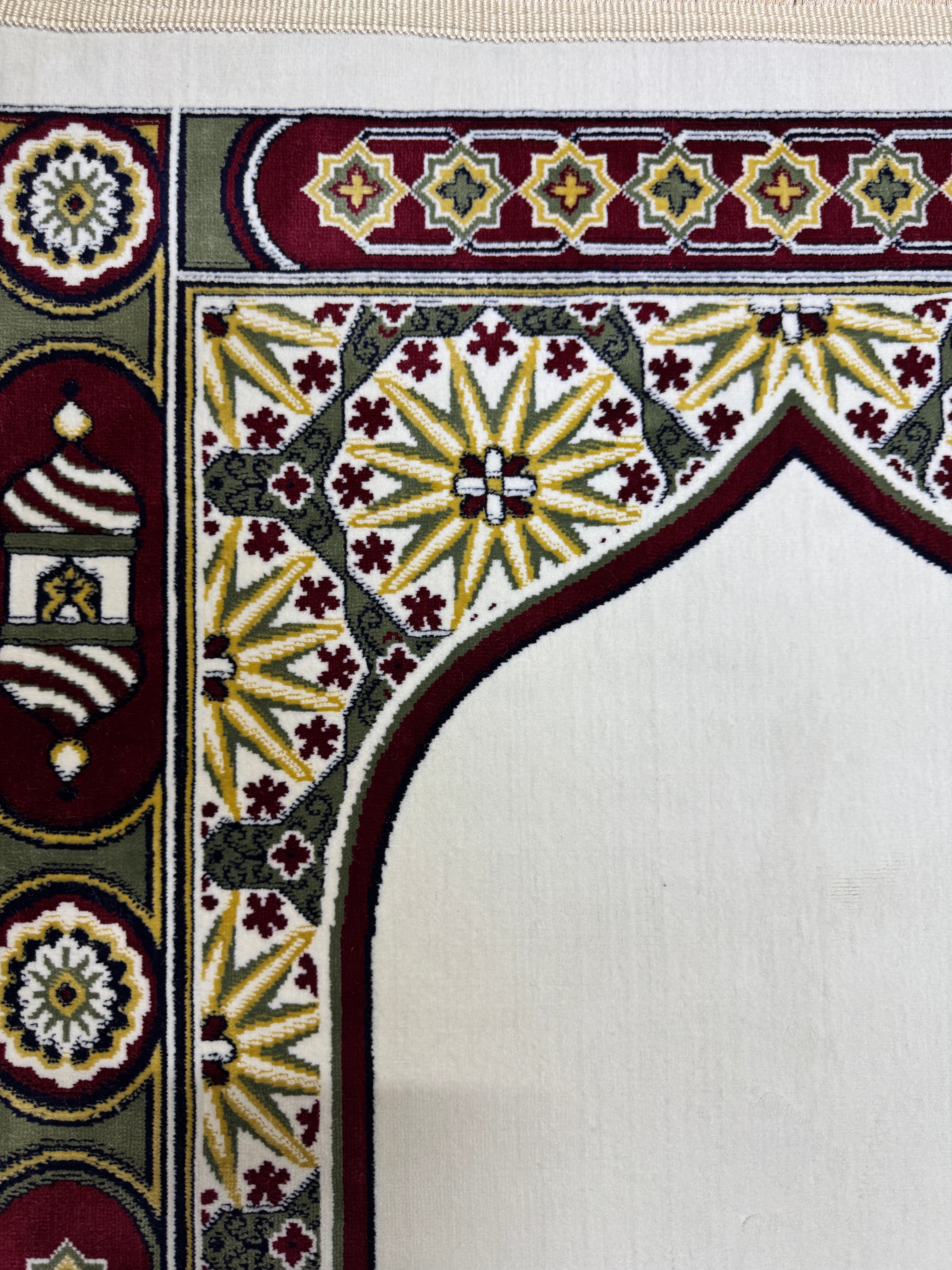 Islamic Prayer Rug/Janamaz – Soft Velvet Prayer Mat with Traditional & Kaaba Designs, Lightweight, Comfortable, Made in Turkey (70 x 110 cm) (Navy Blue-Kabah)