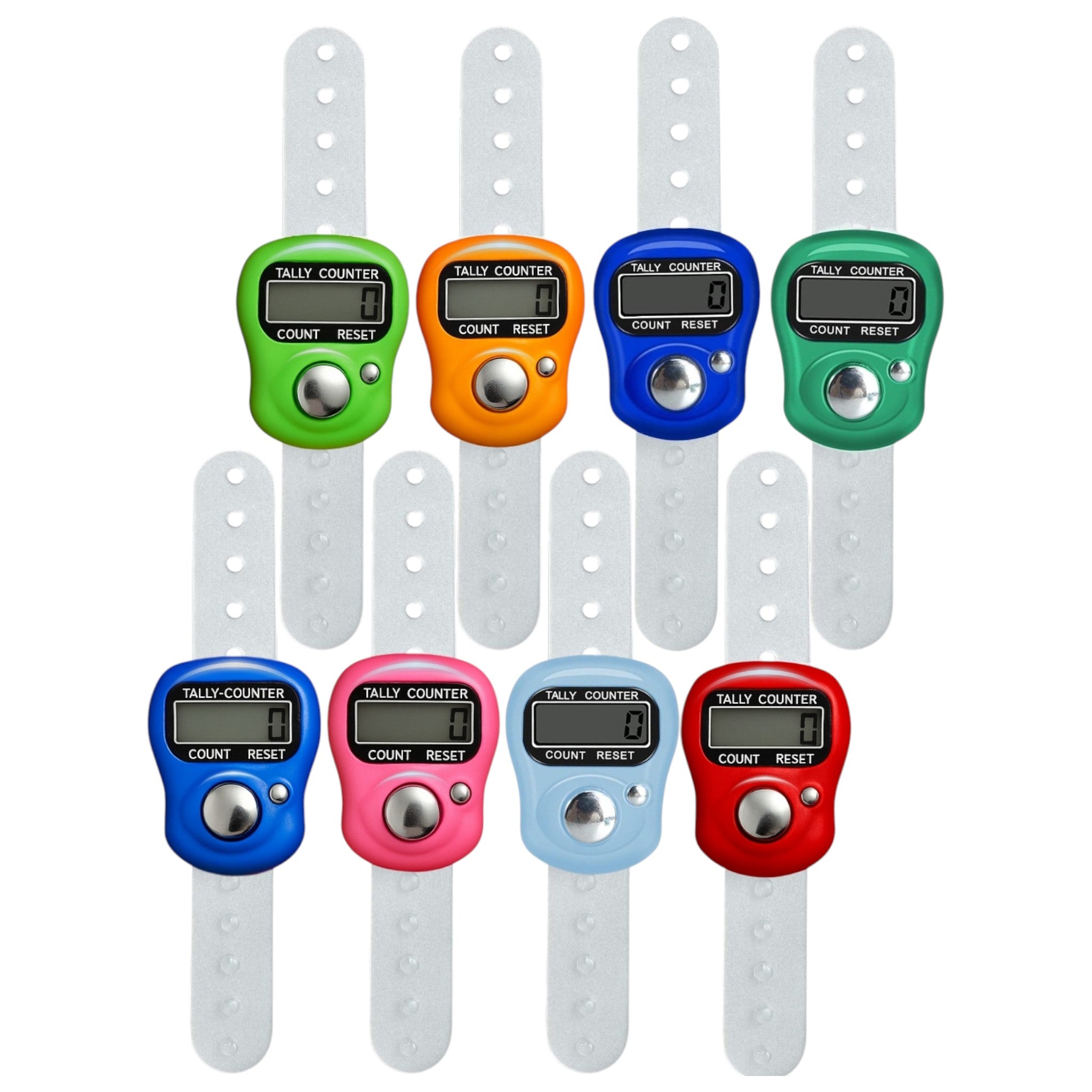 Electronic Finger Counter, Resettable Hand Tally, 5 Digit Number and LCD Electronic Digital Display, Handheld Clicker Counting 6pcs Set