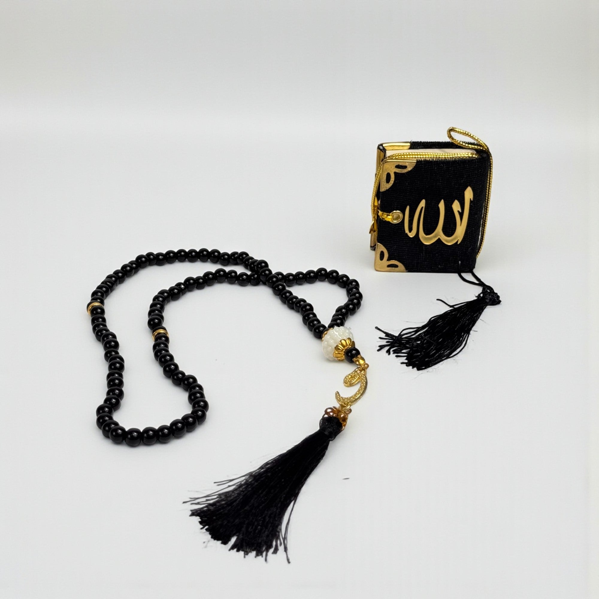 Islamic Prayer Beads Set with Decorative Wooden Box, 2-Piece Degital Tasbih with 99-Beads, Best for Wedding, hajj, umrah, Special days, هدية تسبيح فاخرة, مصحف,